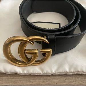 Gucci GG logo leather belt